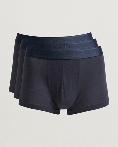 Sunspel 3-Pack Cotton Stretch Trunk Navy – Blue