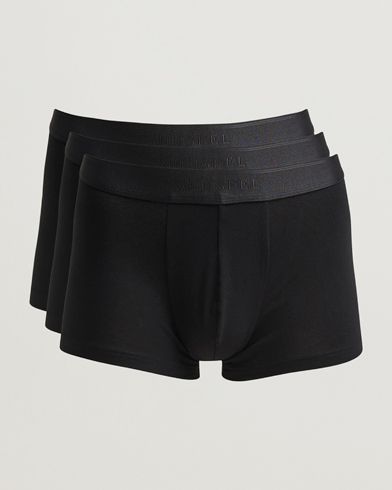 Sunspel 3-Pack Cotton Stretch Trunk Black – Black