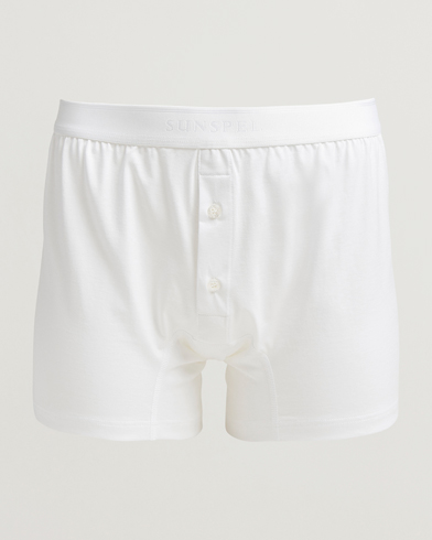 Sunspel Superfine Two Button Cotton White – White