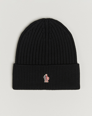 Men | Moncler Grenoble | Moncler Grenoble Rib Wool Beanie Black