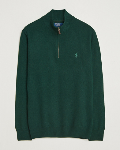 Polo Ralph Lauren Double Knit Jaquard Half Zip Sweater Pine