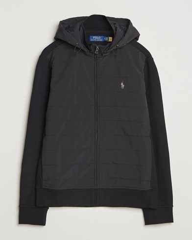 Polo Ralph Lauren Hybrid Jacquard Full Zip Hoodie Polo Black – Black