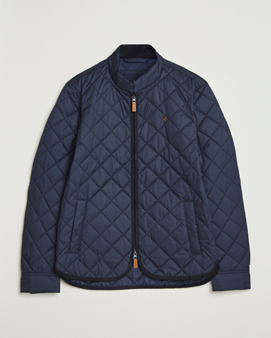 Morris Teddy Quilted Jacket Old Blue – Blue