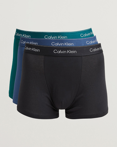 Calvin Klein 3-Pack Icon Cotton Stretch Relaxed Trunk Green/Black/Blue – Multi-colour