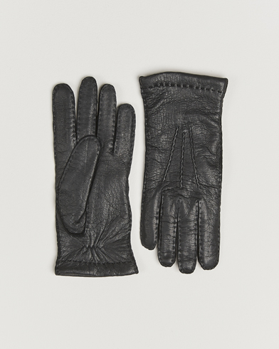 Hestra Peccary Handsewn Cashmere Lined Glove Black – Black