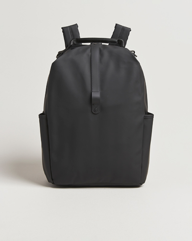 RAINS Clip Front Backpack Black – Black