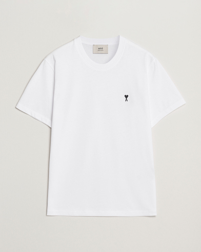 AMI Contrast Heart Logo T-Shirt White – White