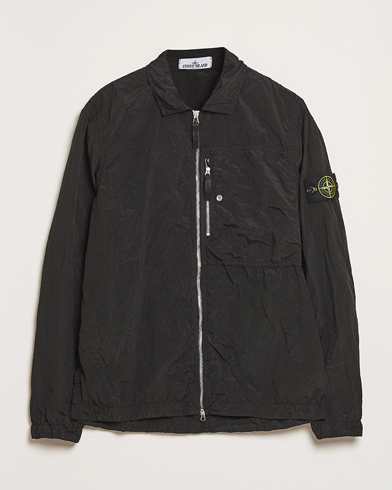 Stone Island Nylon Metal Zip Overshirt Black – Black
