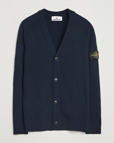 Stone Island Knitted Geelong Wool Cardigan Navy – Blue