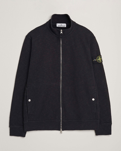Stone Island Vanisé Brushed Heavy Cotton Full Zip Black – Black