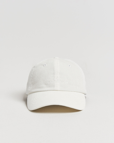 Stone Island Micro Cord Cotton Cap Ivory – White