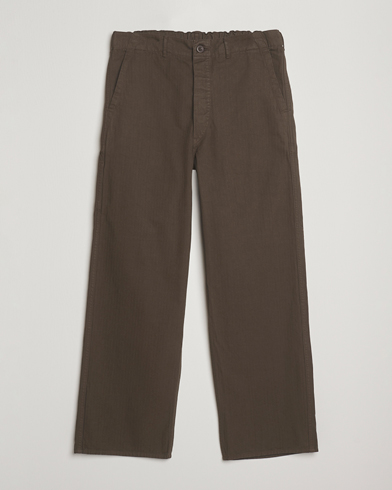 orSlow Wide Fit French Work Pants Coffee Brown – Brown