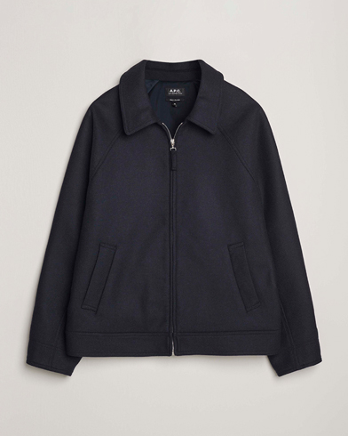 Fred Perry Textured Tennis Bomber Jacket Navy at CareOfCarl.com