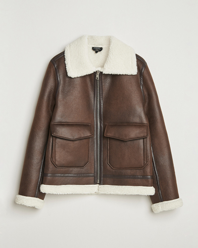 A.P.C. Tommy Aviator Jacket Brown – Brown