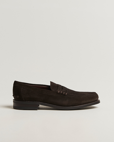 Loake 1880 Kingscliffe Suede Loafer Dark Brown – Brown