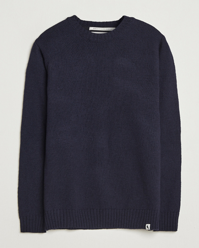 Peregrine Maker's Stitch Merino Crew Navy – Blue