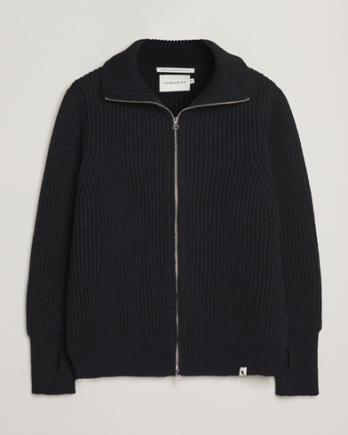 Peregrine Fisherman Merino Zip Cardigan Black – Black