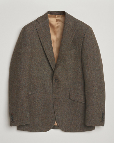 Walker Slater Edward Shetland Wool Donegal Blazer Dark Green – Green
