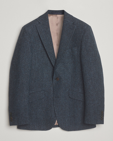Walker Slater Edward Shetland Wool Donegal Blazer Navy – Blue