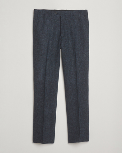 Walker Slater Edward Shetland Wool Donegal Trousers Navy – Blue