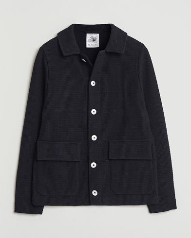 Auralee Wool Knit Shirt Cardigan Charcoal at CareOfCarl.com