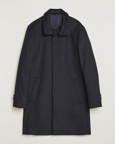 Tiger of Sweden Aleric Wool/Cashmere Stand Up Coat Light Ink – Blue