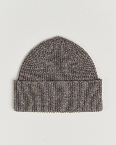 Robert Mackie Clyde Lambswool Beanie Light Brown – Brown