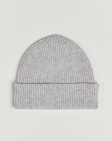 Robert Mackie Clyde Lambswool Beanie Pearl Grey – Grey