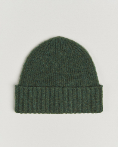 Robert Mackie Rona Ribbed Shaggy Lambswool Beanie Green – Green