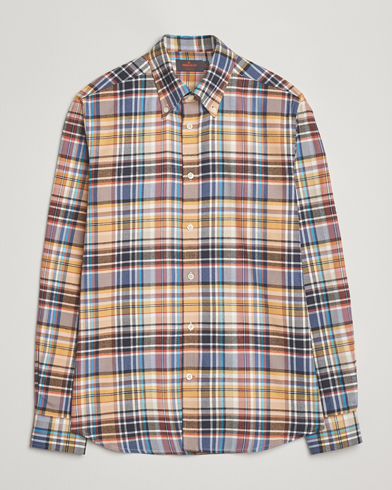 Morris Happy Tartan Check Shirt Yellow – Multi-colour