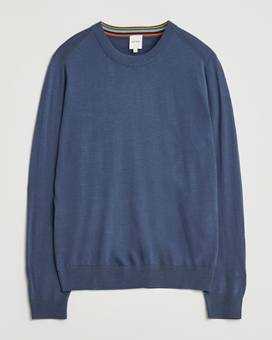 Stone Island Ribbed Soft Organic Cotton Crewneck Navy Blue at