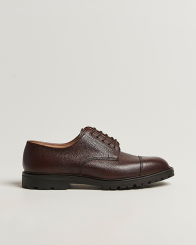 Crockett & Jones Sandhurst Derby Vibram Brown Scotch Grain – Brown