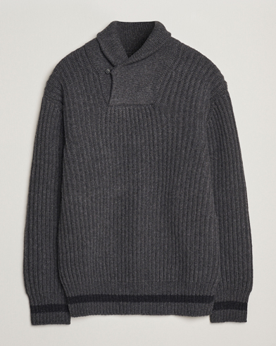 Men | Filson | Filson Bristol Shawl Neck Sweater Grey