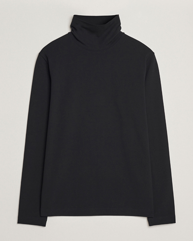 Filippa K Organic Cotton Stretch Turtleneck Black – Black