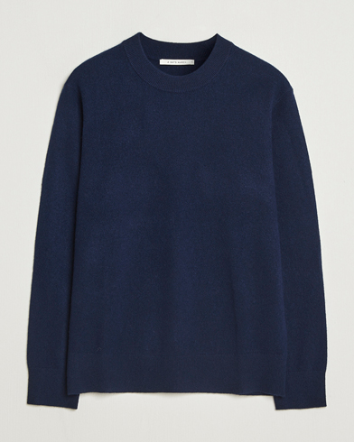 Thom Browne Milano Stitch Crew Neck Navy at CareOfCarl.com