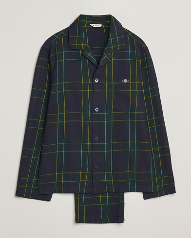 GANT Flannel Checked Pyjama Set Forest Green – Green