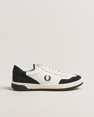Fred Perry B11 Leather/Suede Sneaker Snow White/Navy – White