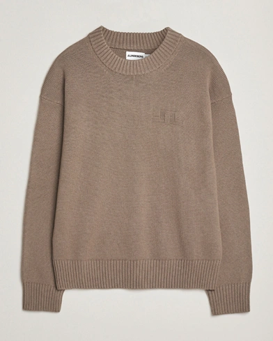 J.Lindeberg Eddy Wool/Cotton Knitted Sweater Brindle – Brown