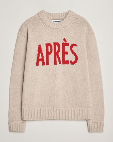 J.Lindeberg Fabian Graphic Knitted Sweater Moonbeam – Beige