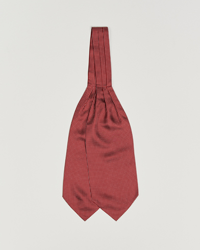 Amanda Christensen Silk Twill Micro Dot Ascot Wine Red – Red