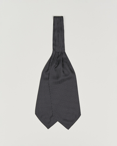 Amanda Christensen Silk Twill Micro Dot Ascot Black – Black