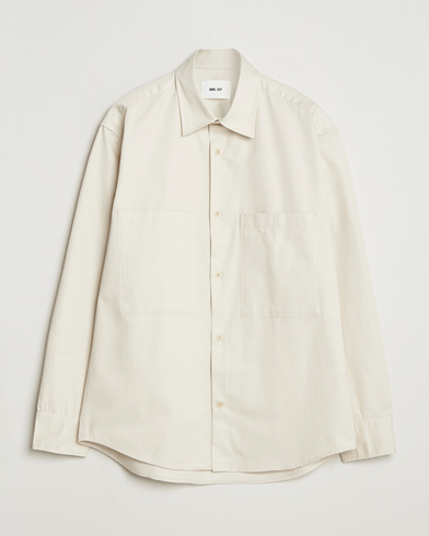 NN07 Freddy Tencel Workwear Shirt Ivory – White