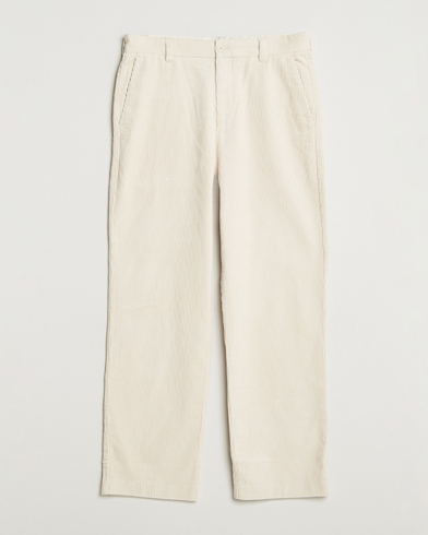 NN07 Paw Relaxed Fit Corduroy Trousers Ivory – White