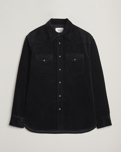 NN07 Ricky Corduroy Overshirt Black – Black