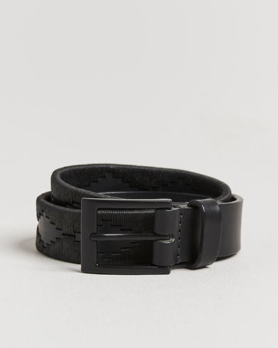Men | Pampeano | Pampeano Bordado Hand Stitched Classic Leather Belt 3,5cm Black