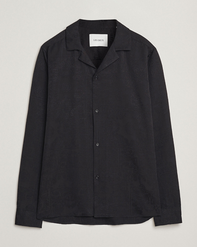 LES DEUX Jasper Jaquard Shirt Black – Black