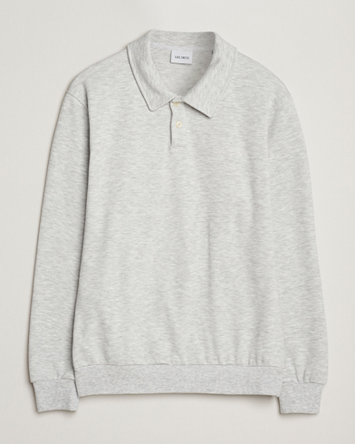 Les Deux Ben Polo Pique Sweatshirt Snow Melange – Grey