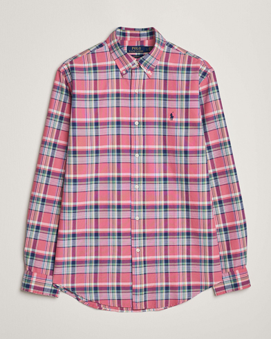 Polo Ralph Lauren Custom Fit Oxford Checked Shirt Pink/Blue – Pink