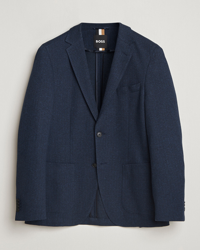 Boglioli K Jacket Cotton Stretch Blazer Navy at CareOfCarl.com