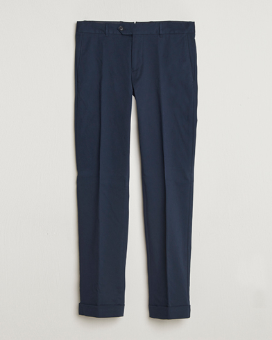 BOSS BLACK Genius Cotton Trousers Dark Blue – Blue